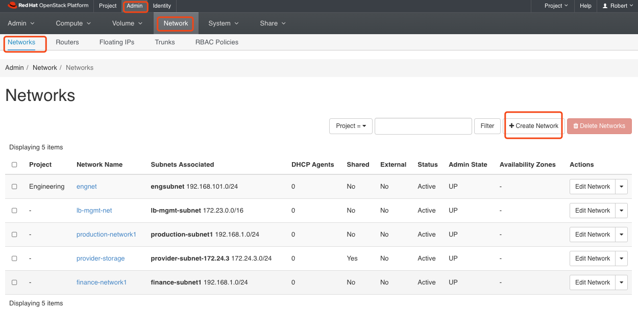 create external networks